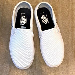 Vans leather slip on